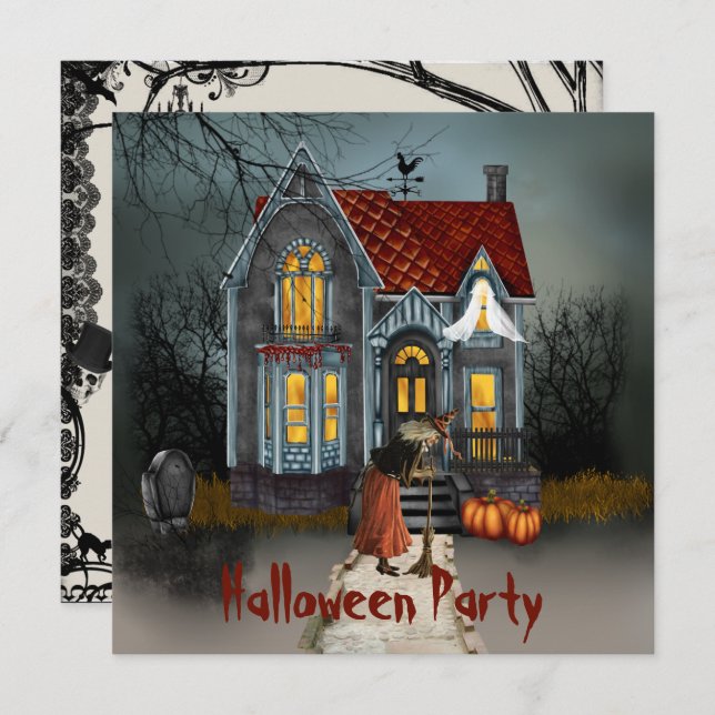 Invitation du Costume Halloween (Devant / Derrière)