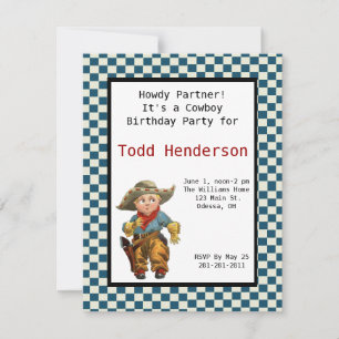 Invitation du Cowboy Party