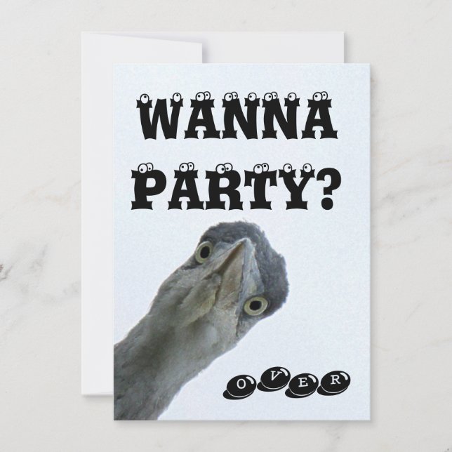 Invitation du Crazy Wild Bird Party (Devant)