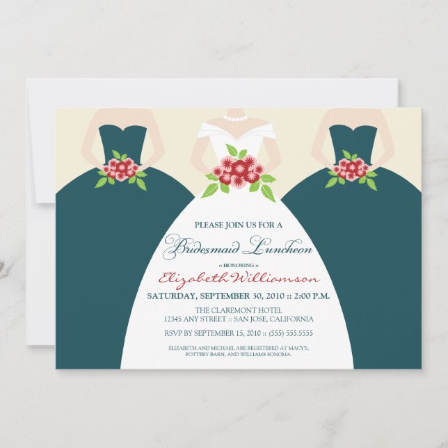 Invitation du déjeuner de la mariée et de la marié (Devant)