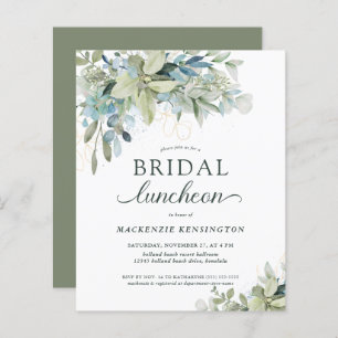 Invitation du déjeuner nuptial Eucalyptus BUDGET