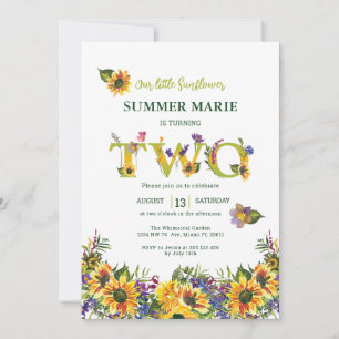 Invitation du deuxième anniversaire du tournesol