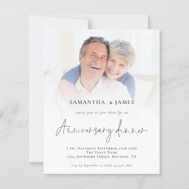 Invitation du dîner de l'anniversaire du script ph (Devant)