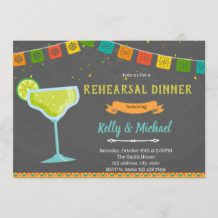 Invitation du dîner de répétition de Fiesta