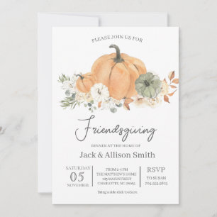 Invitation du dîner de Thanksgiving Friendsgiving