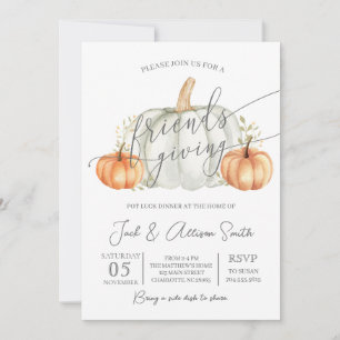 Invitation du dîner de Thanksgiving Friendsgiving