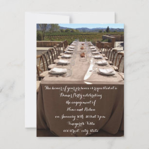 Invitation du dîner fiançailles