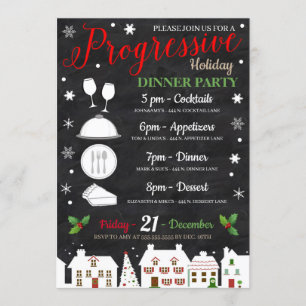 Invitation du Dîner Progressiste de vacances
