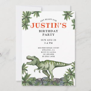 Invitation du Dinosaur Boy's Birthday Party
