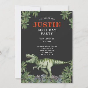 Invitation du Dinosaur Boy's Birthday Party