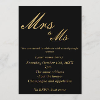 Invitation du Divorce Party