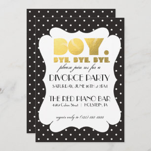 Invitation du Divorce Party - Boy Bye