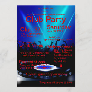 Invitation du DJ Club Party