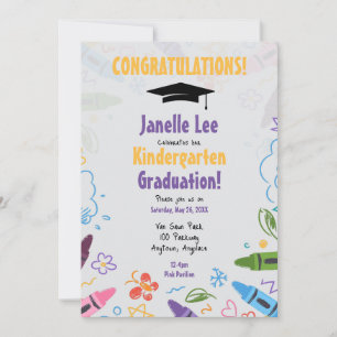Invitation du doodle Kindergarten Graduation Party