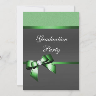 Invitation du Emerald Green & Black Graduation Par