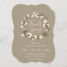 Invitation du Farmhouse Friendsgiving Party