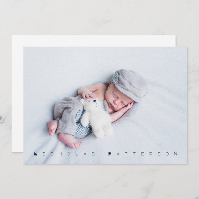 Invitation du Festival de Baptême de Photo Moderne (Devant / Derrière)