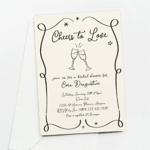 Invitation du Fiançailles de Fête des mariées