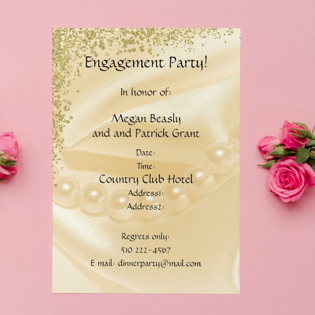 Invitation du Fiançailles d'or précoce (Créateur téléchargé)