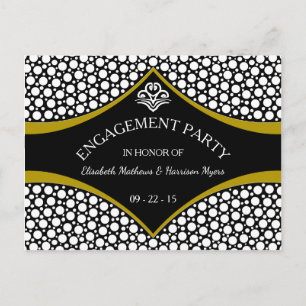 Invitation du Fiançailles Mariage Diamond Gold