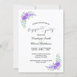 Invitation du Fiançailles Mariage Lavender Lilac