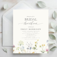 Invitation du Fleur sauvage du déjeuner nuptial