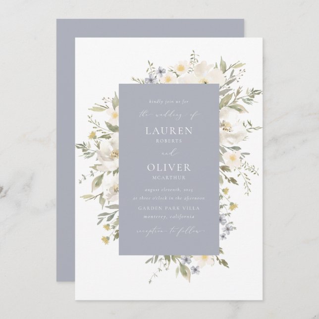 Invitation du fleur sauvage Romance (Devant / Derrière)