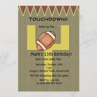 Invitation du football de touchdown