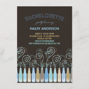 Invitation du Fun Bubbly Fête la Bachelorette Part