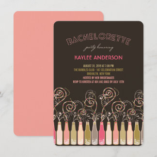 Invitation du Fun Bubbly Fête la Bachelorette Part