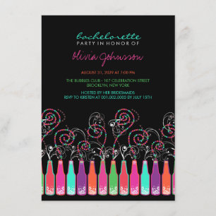 Invitation du Fun Bubbly Fête la Bachelorette Part