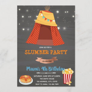 Invitation du garçon de nuit Teepee