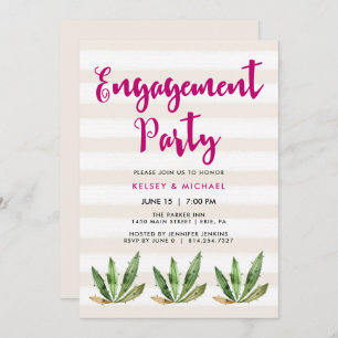 Invitation du Glam Cactus Engagement Party