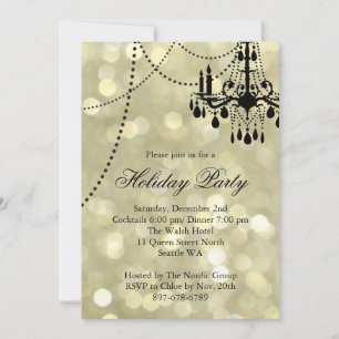 Invitation du Gold Corporate Chandelier Holiday Pa