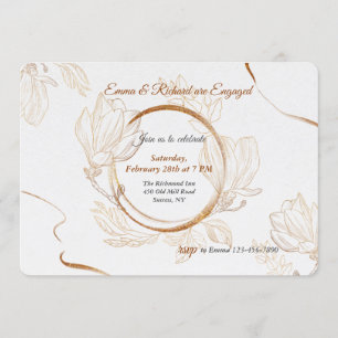 Invitation du Golden Ring Engagement Party