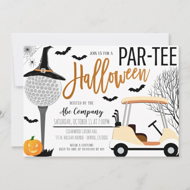 Invitation du Golf d'Halloween (Devant)