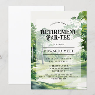 Invitation du Golfing Retirement Party