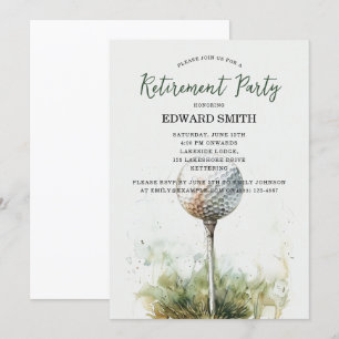 Invitation du Golfing Retirement Party