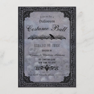 Invitation du Gothique Halloween Party