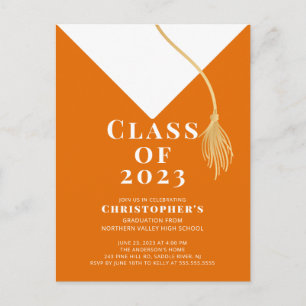Invitation du Grad Casquette Graduation Party