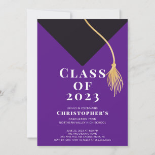 Invitation du Grad Casquette Graduation Party