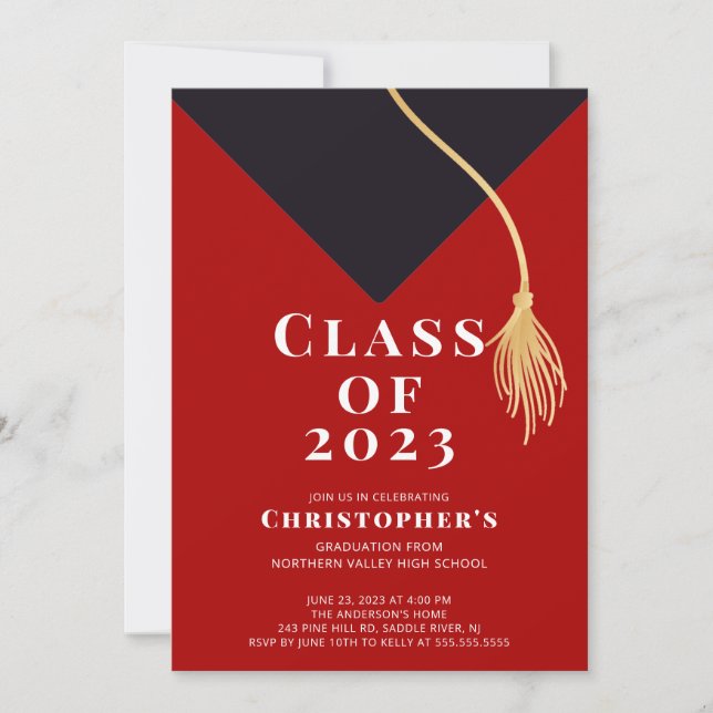 Invitation du Grad Casquette Graduation Party (Devant)