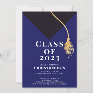 Invitation du Grad Casquette Graduation Party
