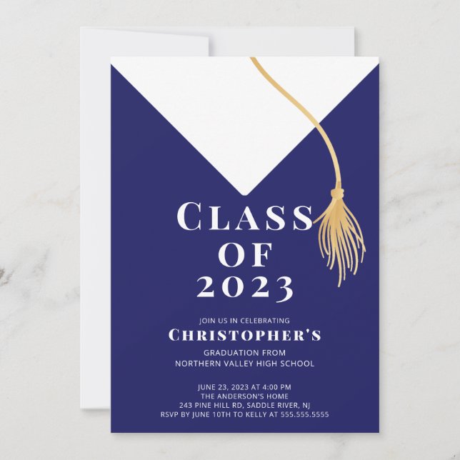 Invitation du Grad Casquette Graduation Party (Devant)
