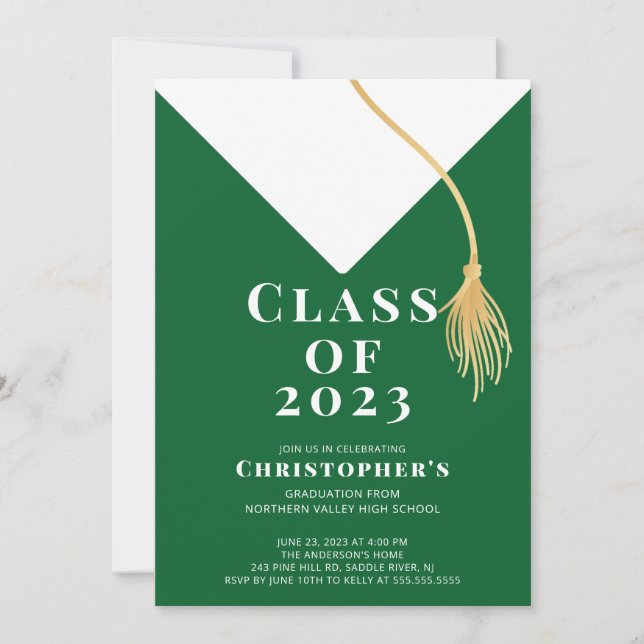 Invitation du Grad Casquette Graduation Party (Devant)
