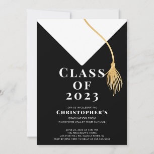 Invitation du Grad Casquette Graduation Party