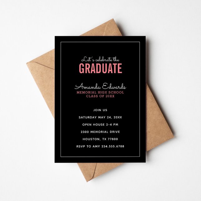 Invitation du Graduate Graduate Graduate Party (Créateur téléchargé)