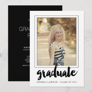 invitation du Graduate Simple Photo Graduation Par
