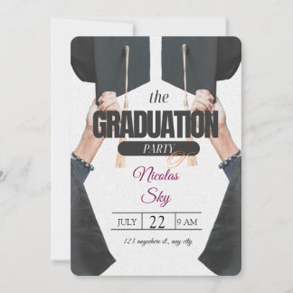 Invitation du Graduation Party - Design élégant