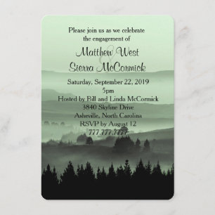 Invitation du Green Rustic Mountain Engagement Par